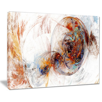 "Colored Smoke Brown" Abstract Digital Art Canvas Print