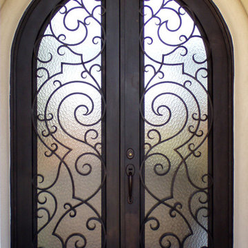 Entry Iron Door with Cantera Molding