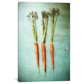 "Three Carrots" by Olivia Joy StClaire, Canvas Print, 12x8"