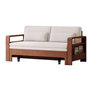 Beech Walnut Beige-Ordinary Cushion Sofa Bed 54.3x30.9 - 76.8x31.1