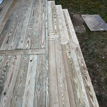 Pressure treated wood deck