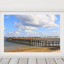 Wooden pier in the sea, Galinhos - RN, Brazil. Downloadable Instant Dig
