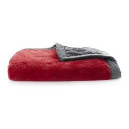 Candy Apple & Charcoal Lush Blanket - Products