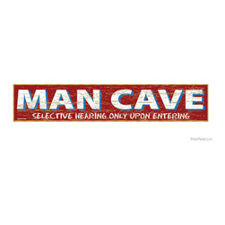 Man Cave Selective Hearing Sign | Wood Signs | RetroPlanet.com - Novelty Signs