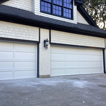 White Recessed Panel Garage Door