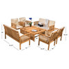 Beckley Outdoor 8--Piece Wood Sofa Seating Set with Water Resistant Cushion
