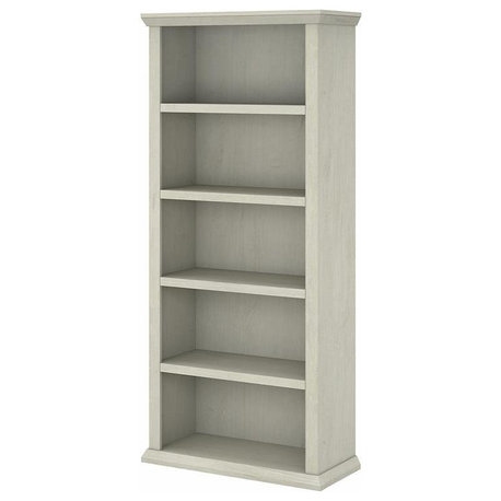 Yorktown Tall 5 Shelf Bookcase in Linen White Oak - Engineered Wood