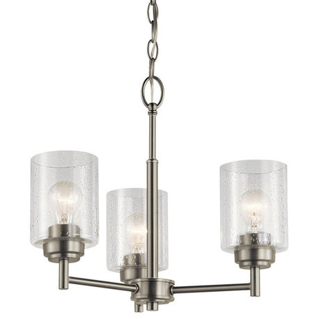 Kichler 44029 Winslow 3 Light 18"W Chandelier - Brushed Nickel