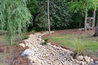 Inspiration for a large traditional backyard landscaping in Atlanta.