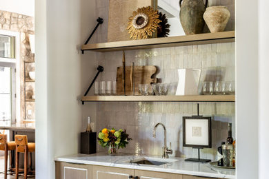 Inspiration for a transitional home bar remodel in Atlanta