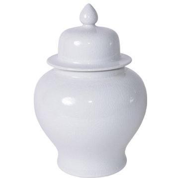 Temple Jar Vase Small Colors May Vary White Crackle Variable Ceramic