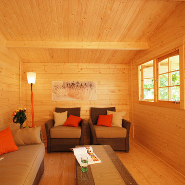 Small Log Cabin Kit Interior Photos