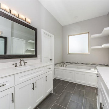 White-Themed Traditional Bathroom Makeover in Culver City, CA