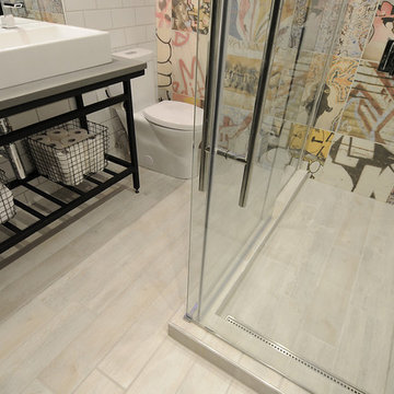 Custom Steel Vanity with Vessel Sink