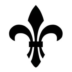 Fleur de Lis Ceramic Swimming Pool Mosaic 6", Black