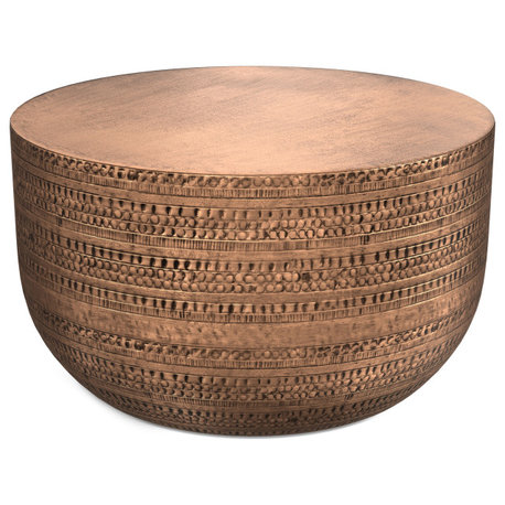 Johnsen Metal Coffee Table in Antique Copper