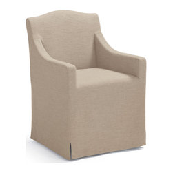 Turin Low-Back Slipcovered Dining Armchair - Esszimmerst&uuml;hle
