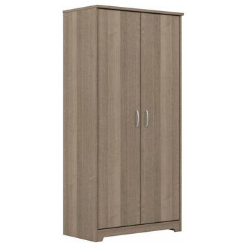 Cabot Tall Storage Cabinet with Doors in Ash Gray - Engineered Wood