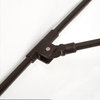 9' Bronze Collar Tilt Lift Fiberglass Rib Aluminum Umbrella, Sunbrella, Black
