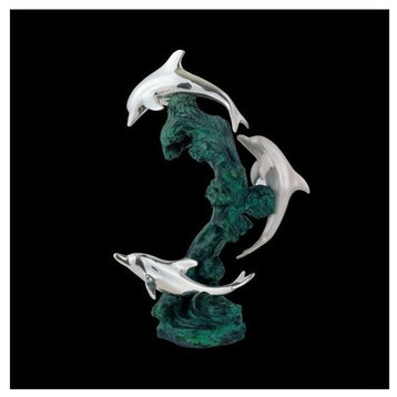 Silver Dolphin Trio Sculpture 5028