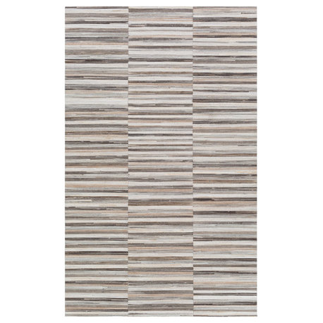 Zander ZND-1008 Rug, Dark Brown and Beige, 5'x8'
