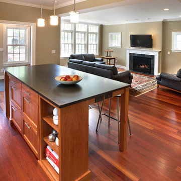 south minneapolis kitchen island and family space