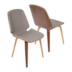50 Most Por Scandinavian Dining Room Chairs For 2019 Houzz Serena Midcentury Dining Chairs Set Of 2 Light Gray