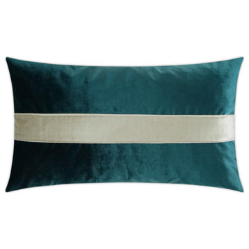 Iridescence Band Lumbar Pillow - Peacock