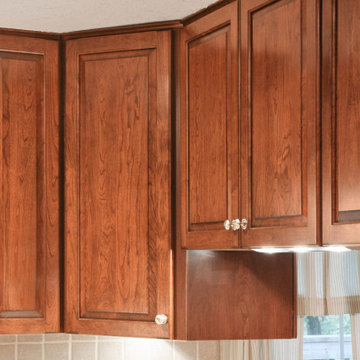 Traditional Chestnut Cherry Kitchen in Reston, VA