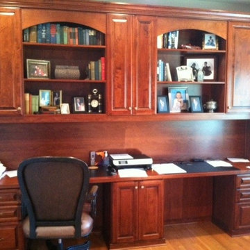 Home Office with Wood Top & Accents