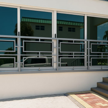 White vinyl fence