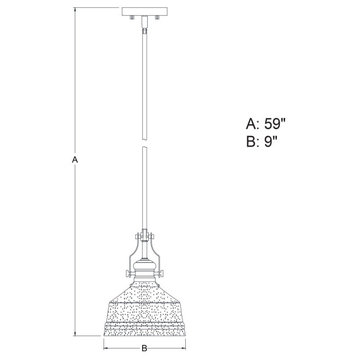 Vaxcel Lighting P0272 Beloit 9"W Mini Pendant - Satin Nickel