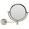 ALFI brand ABM8WR-BN 8" Round Wall Mounted 5x Magnify Cosmetic Mirror