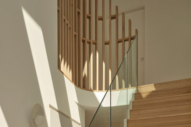 Inspiration for a modern staircase remodel in Toronto