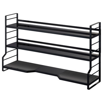 Countertop Shelves, Steel, Holds 38.5 lbs, Black