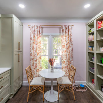 Scullery Pantry with Open Storage and Breakfast Nook