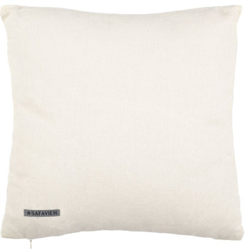 Annie Pillow (Set of 2) - White, Polyester, 18"x18"