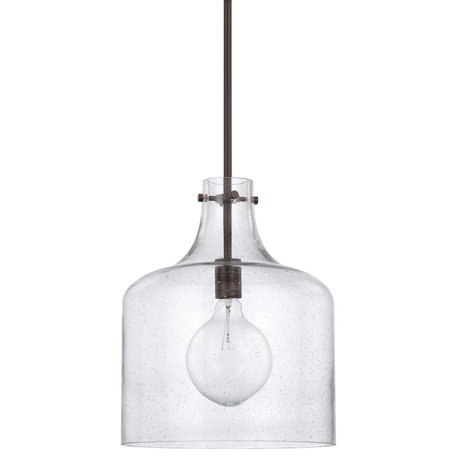 Crawford One Light Pendant in Bronze