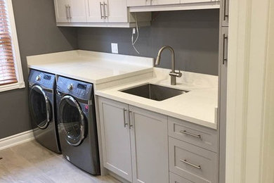 Inspiration for a modern laundry room remodel in Toronto