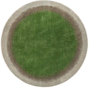 Grounded 7'7" Round Area Rug, Meadow