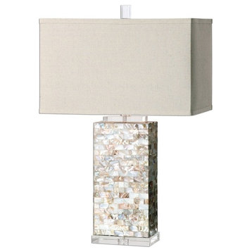 Elegant Tiled Sea Shell Table Lamp