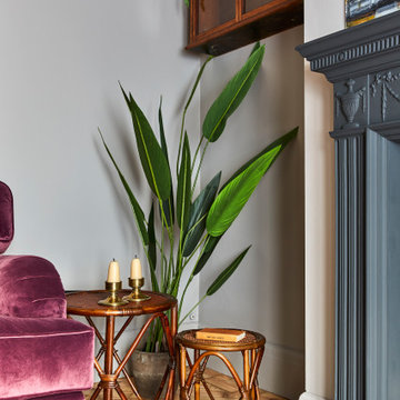 Vintage finds, family antiques and organic textures define this forever home