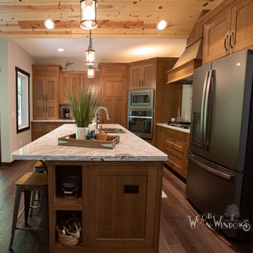 Quarter Sawn Red Oak Kitchen Cabinetry