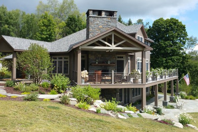This is an example of a transitional porch design in New York.