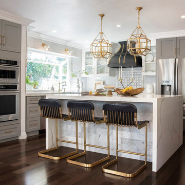 Grey and White Kitchen