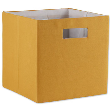 Dii Polyester Cube Solid Honey Gold Square 11x11x11