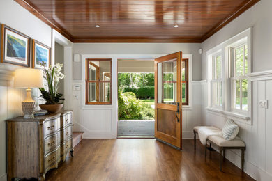 Example of a beach style entryway design in Providence