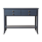 Abbyson Living Parkins 2-Drawer Console Sofa Table, Blue