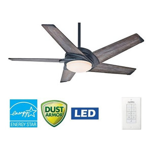 Casablanca 54 Stealth Industrial Rust Ceiling Fan With