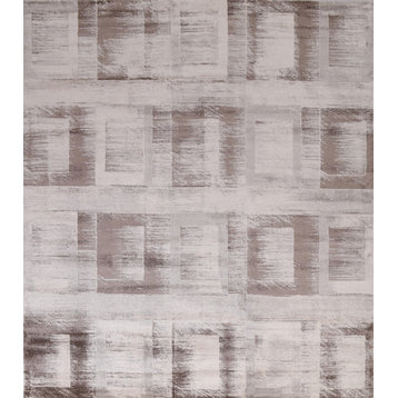 Geometric Transitional Oriental Turkish Rug Contemporary Carpet 10x10